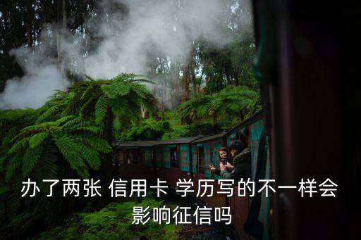 办了两张 信用卡 学历写的不一样会 影响征信吗