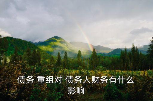  债务 重组对 债务人财务有什么 影响