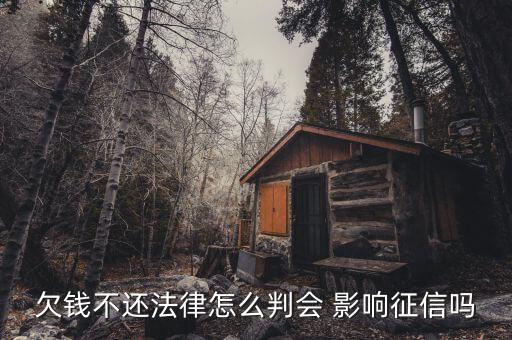 欠钱不还法律怎么判会 影响征信吗