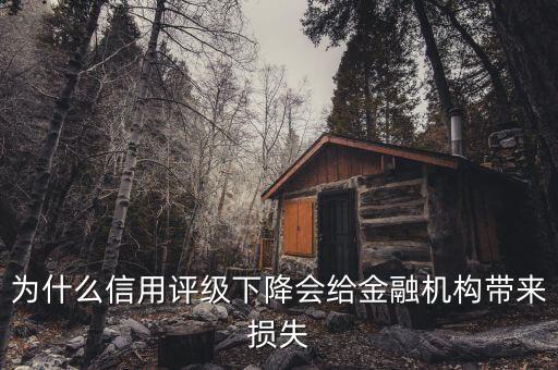 为什么信用评级下降会给金融机构带来损失