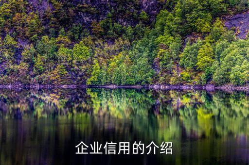 企业信用主要是什么方面，企业信用的介绍