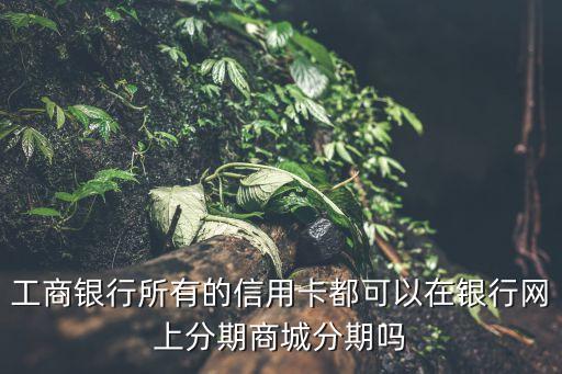 工商银行所有的信用卡都可以在银行网上分期商城分期吗