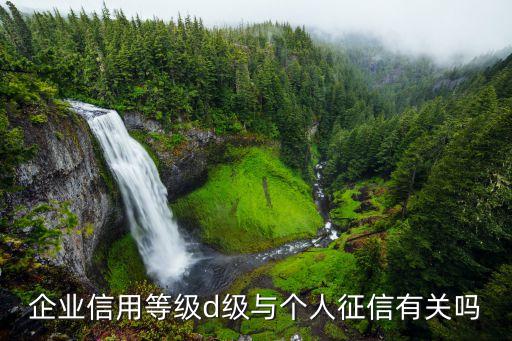 企业信用等级d级与个人征信有关吗