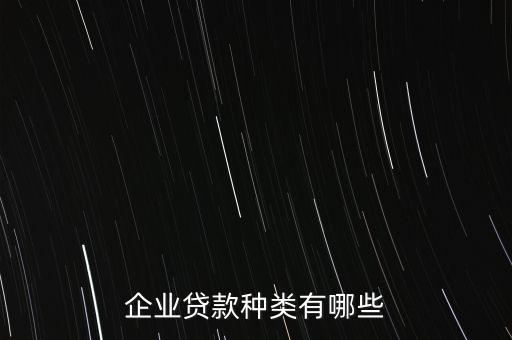 企业信用借款包括什么服务，企业贷款种类有哪些