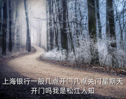 上海银行一般几点开门几点关门星期天开门吗我是松江人知