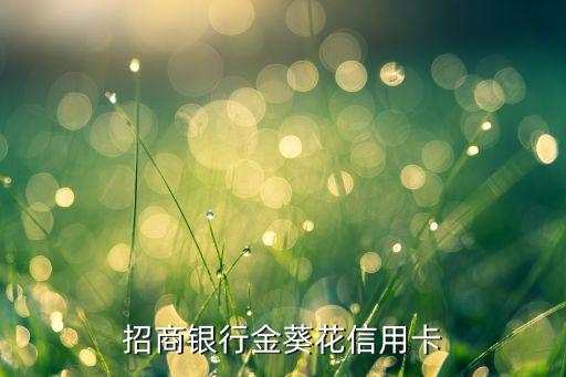 招商银行金葵花信用卡