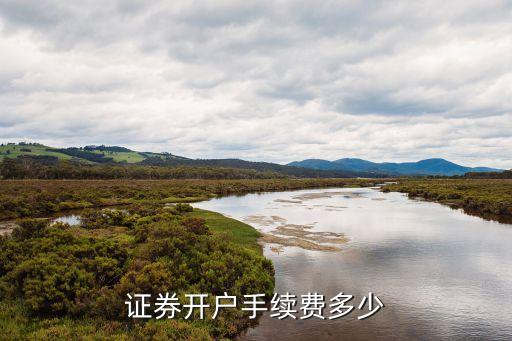 证券开户手续费多少