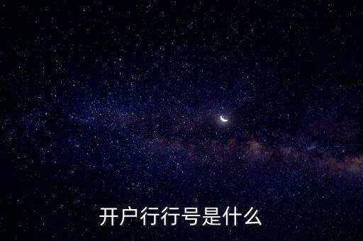 开户行行号是什么