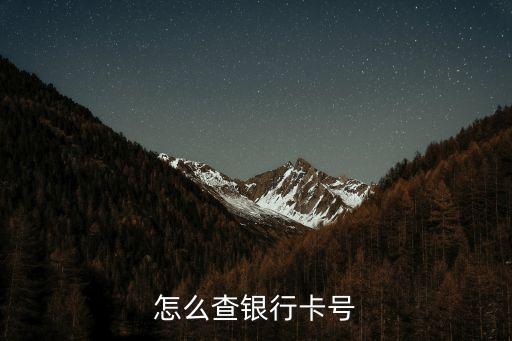 怎么查银行卡号