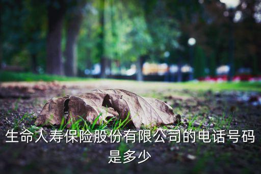 生命人寿保险股份有限公司的电话号码是多少