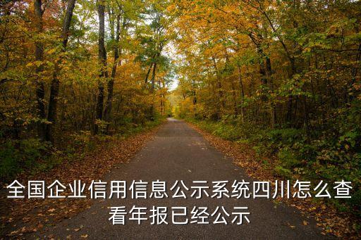 全国企业信用信息公示系统四川怎么查看年报已经公示