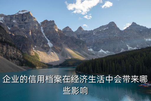 企业信用有哪些影响呢举例，中小企业信用有什么负面影响