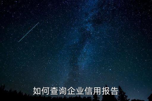 怎么获取公司企业信用报告，如何获取企业信用报告