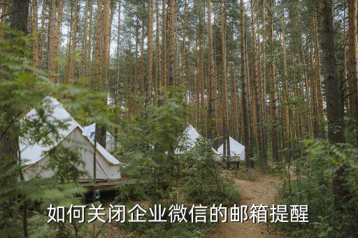 如何关闭企业微信的邮箱提醒