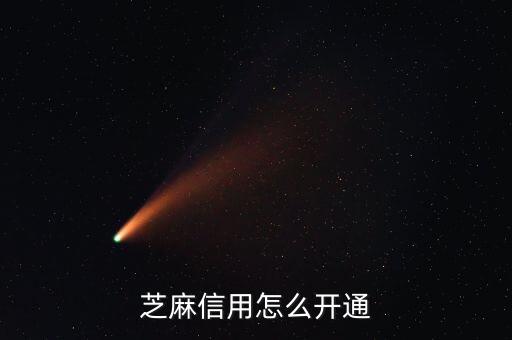 芝麻信用怎么开通