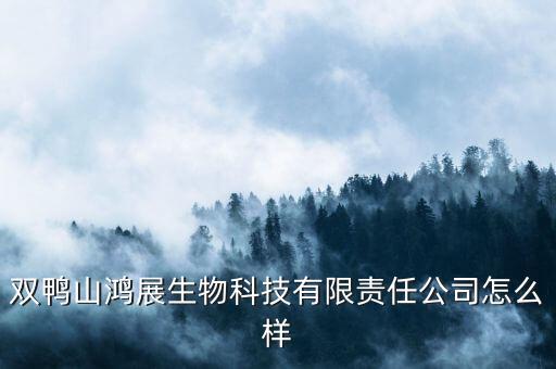 双鸭山鸿展生物科技有限责任公司怎么样