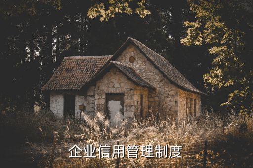 企业信用管理制度