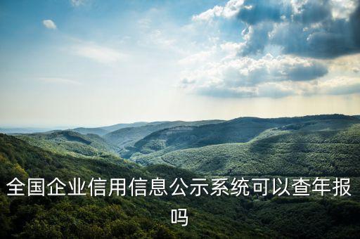 全国企业信用信息公示系统可以查年报吗