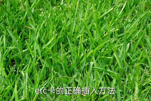 etc卡的正确插入方法