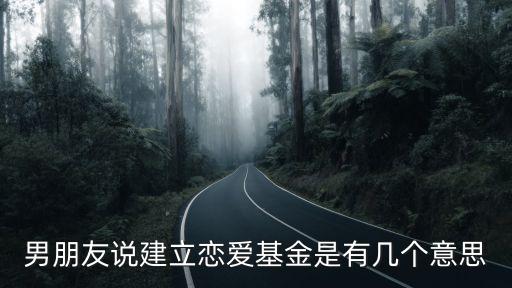 男朋友说建立恋爱基金是有几个意思