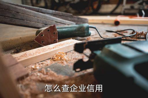 怎么查企业信用