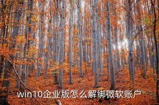 win10企业版怎么解绑微软账户