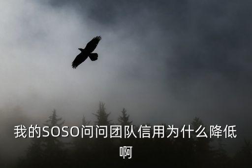 我的SOSO问问团队信用为什么降低啊