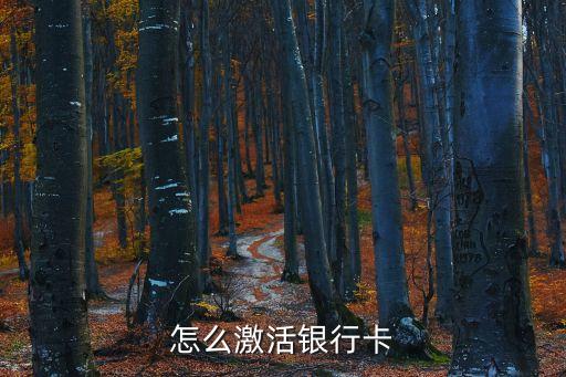 怎么激活银行卡