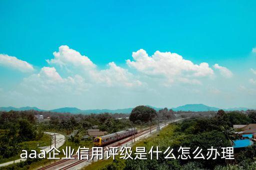 aaa企业信用评级是什么怎么办理