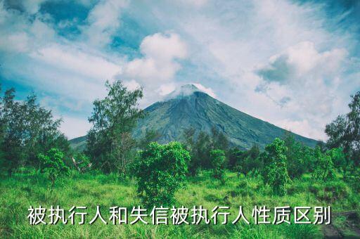 被执行人和失信被执行人性质区别