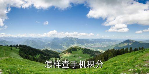 怎样查手机积分