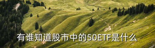 有谁知道股市中的50ETF是什么