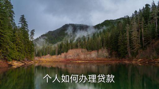 个人如何办理贷款