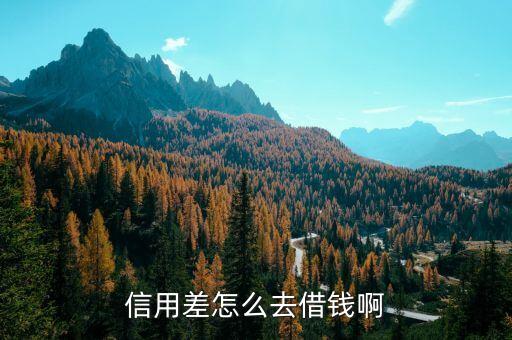 征信不好哪里能借到钱，有谁知道哪里能借到钱的地方我征信不好银行肯定不行的有