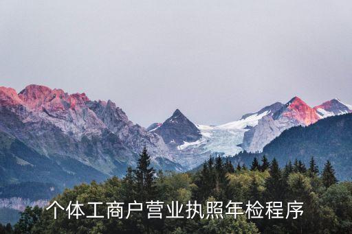 个体工商户营业执照年检程序