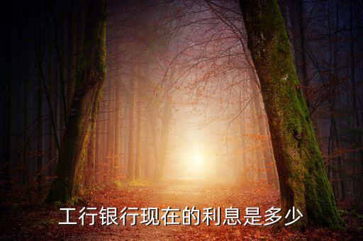 工行银行现在的利息是多少