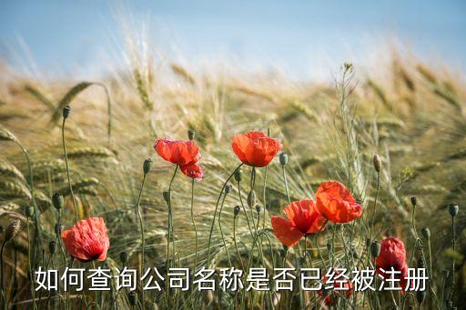 查公司名字是否注册，怎么看查询公司名称是否注册