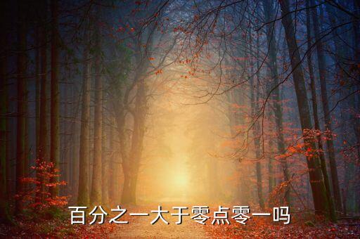 百分之一大于零点零一吗