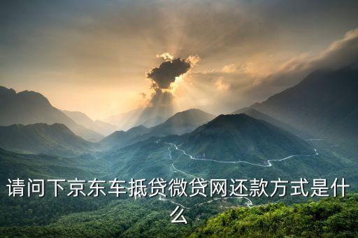 微贷网客服电话，咨询一下京东车抵贷客服电话