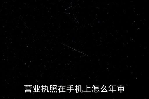 营业执照在手机上怎么年审