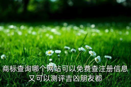 商标查询哪个网站可以免费查注册信息又可以测评吉凶朋友都