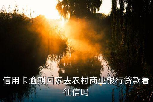 信用卡逾期回家去农村商业银行贷款看征信吗