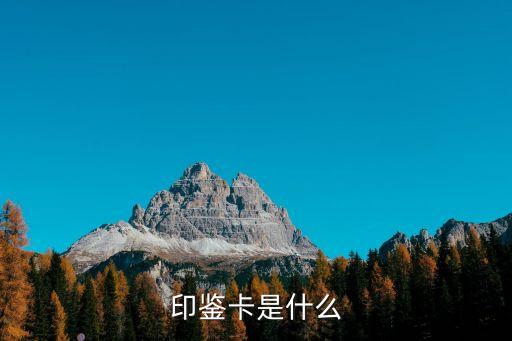 印鉴卡是什么