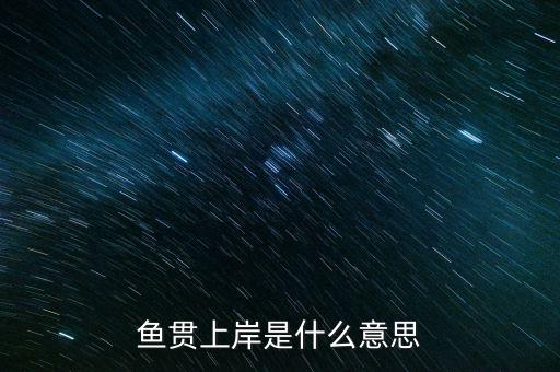 鱼贯上岸是什么意思