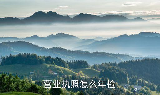 营业执照怎么年检