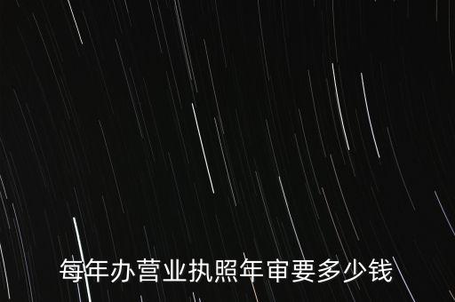 每年办营业执照年审要多少钱