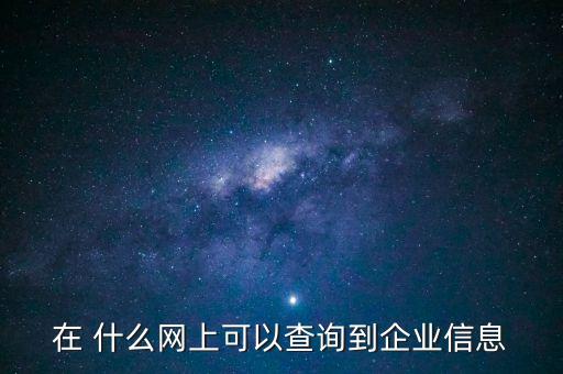 个人公司查询网上查询，在网上怎样查询公司的注册信息