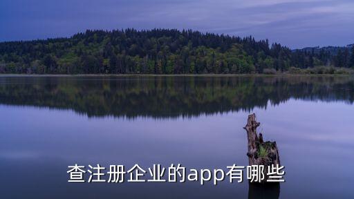 查注册企业的app有哪些
