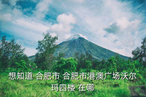 想知道 合肥市 合肥市港澳广场沃尔玛四楼 在哪