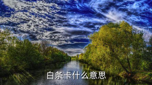 白条卡什么意思